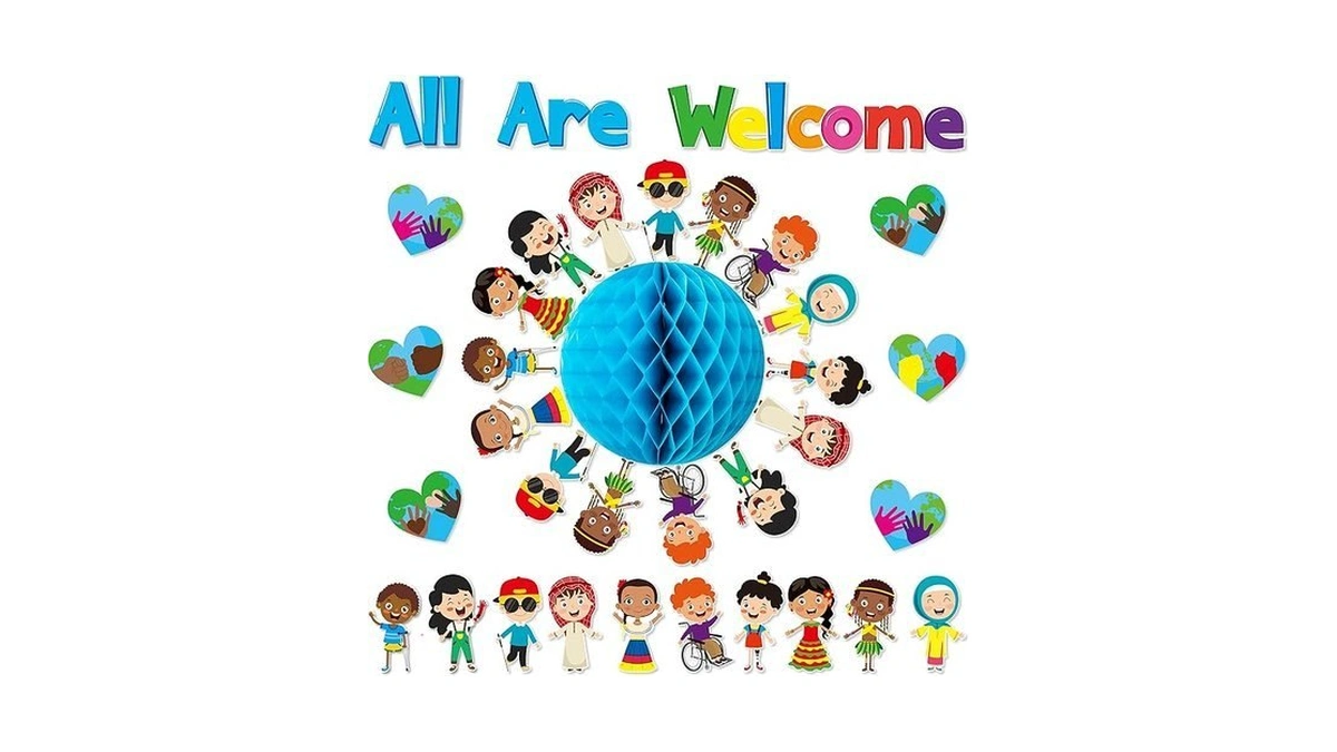 Beyumi 75pcs Student Diversity Bulletin Board Set All Are Welcome