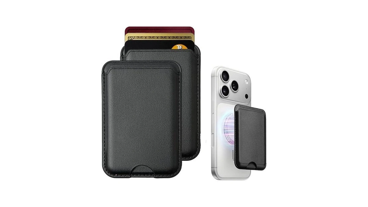 Hbypro Leather Magnetic Phone Wallet 2 Pack Card Holder For