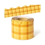 Beyumi Yellow Plaid Border Trim - 65ft Back To School