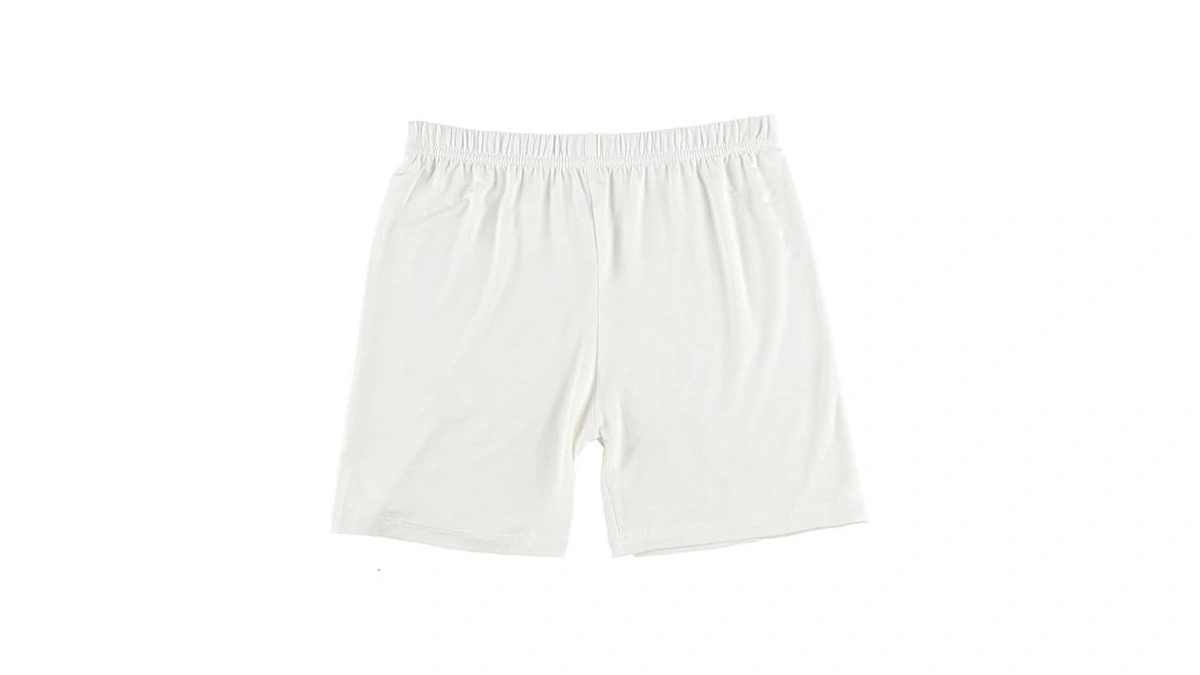 Liang Rou Women's Ultra Thin Stretch Short Leggings Plain Creamy-white