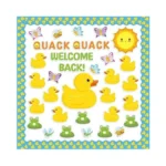 Asodsway 120pcs Duck Bulletin Board Cutouts Set With Welcome Back