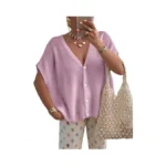 Prettygarden Womens Summer Fashion 2026 Lightweight Short Sleeve Cardigan Sweaters