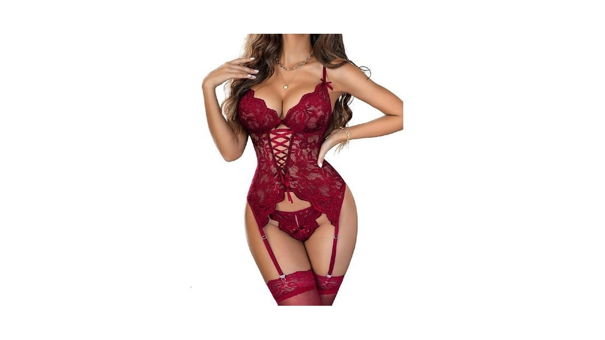 Avidlove Womens Lingerie Set Teddy Babydoll Lingerie Lace Bodysuit With