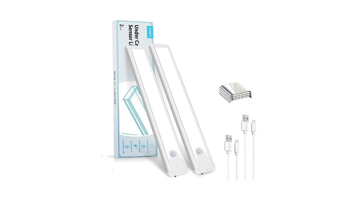 Under Cabinet Lighting, 8 Inch Led Rechargeable Battery Operated Motion