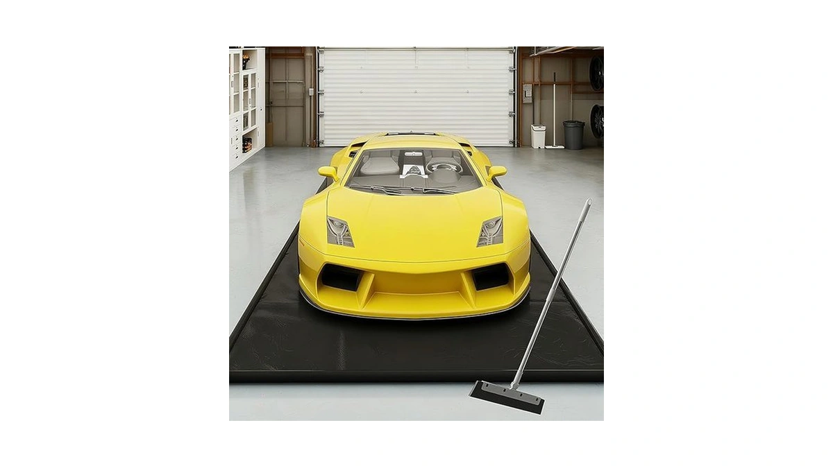 Sunyrisy 7'9" X 16' Containment Garage Floor Mat Under Car,