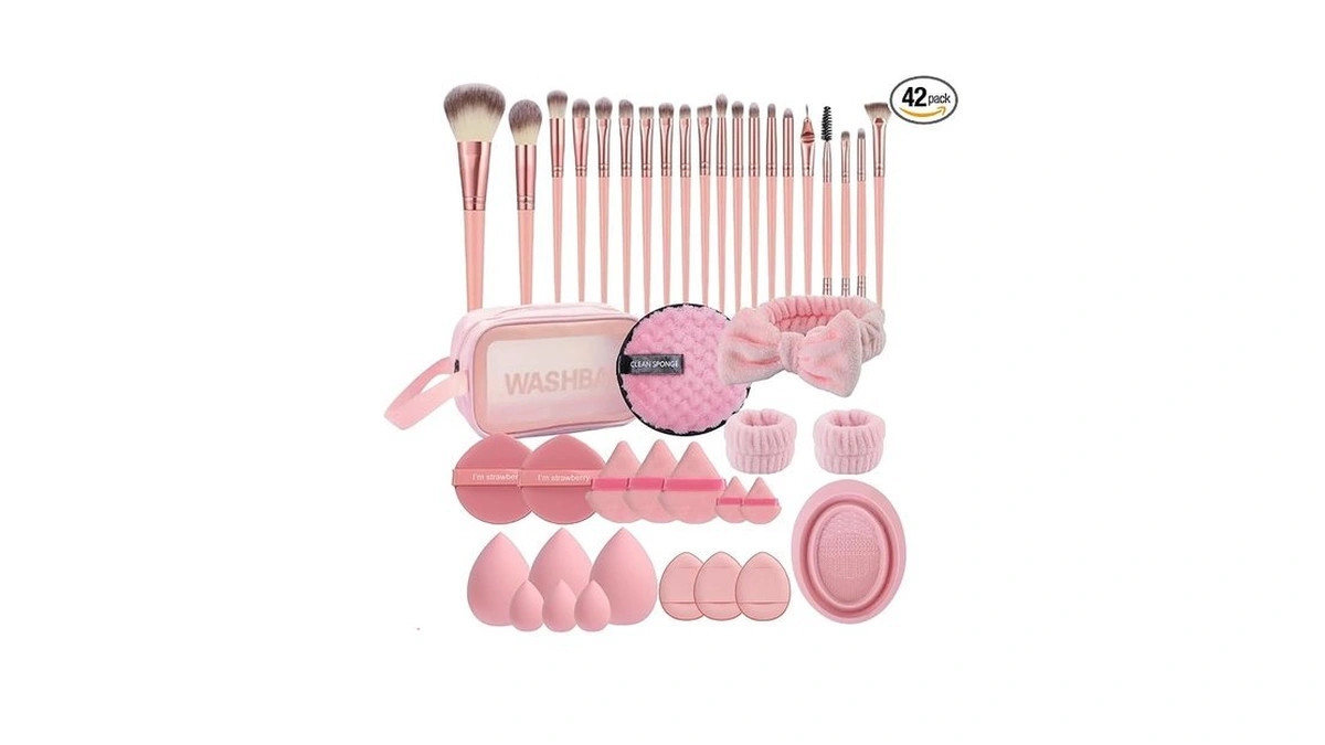 Makeup Brush Set, 42pcs Makeup Tool Set Premium Synthetic Foundation