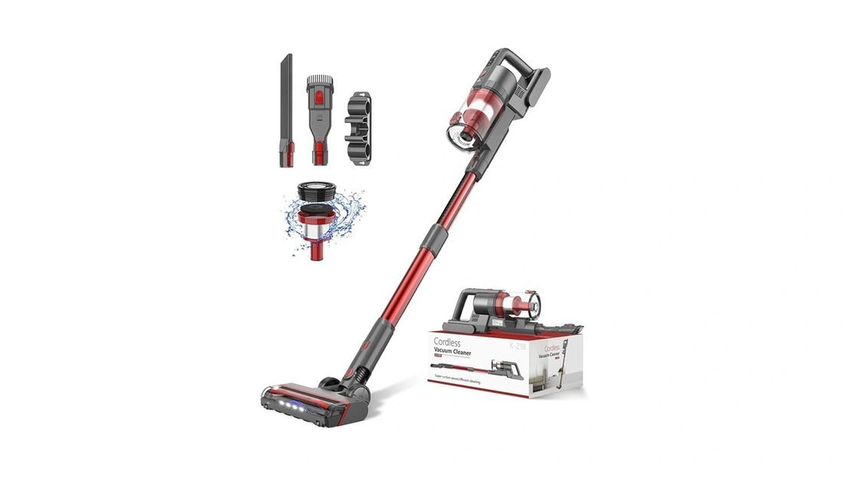 Ljuren Cordless Vacuum Cleaner, 85,000prm Upgraded Dual Suction Cordless Stick