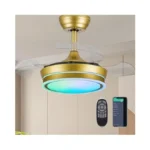 Lumzeylith 30" Retractable Ceiling Fan With Light, Rgb Modern Fandelier