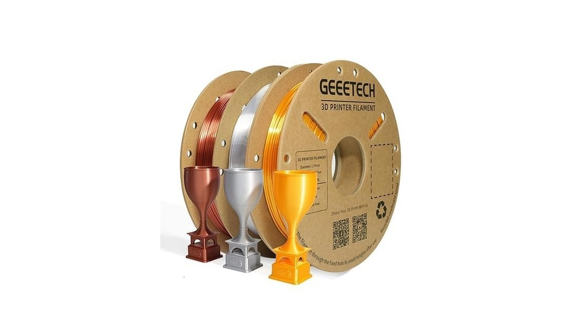 Geeetech Bundle Silk Pla Filament 1.75mm For 3d Printer, Metal-like