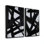 Zessonic Black And White Abstract Wall Art - Black Painting