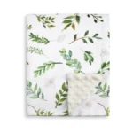 Boritar Floral Leaf Baby Blanket For Boys Girls Super Soft