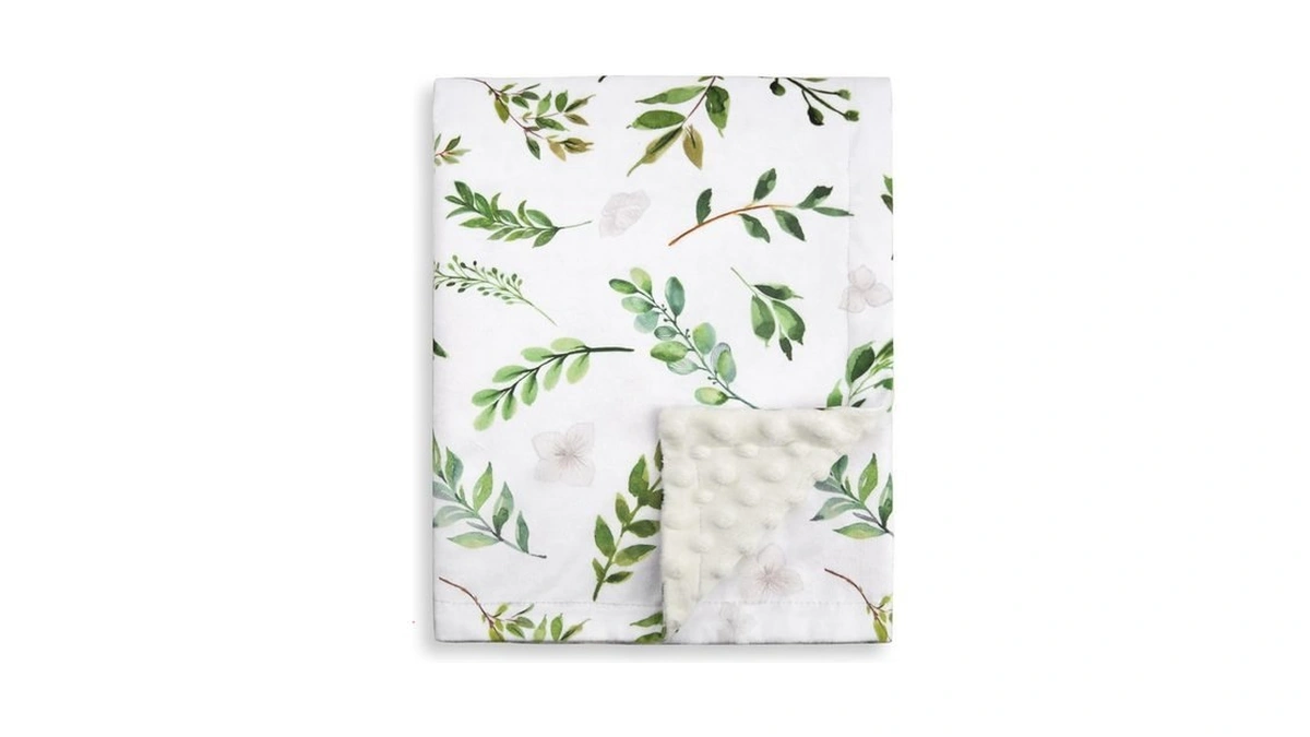 Boritar Floral Leaf Baby Blanket For Boys Girls Super Soft