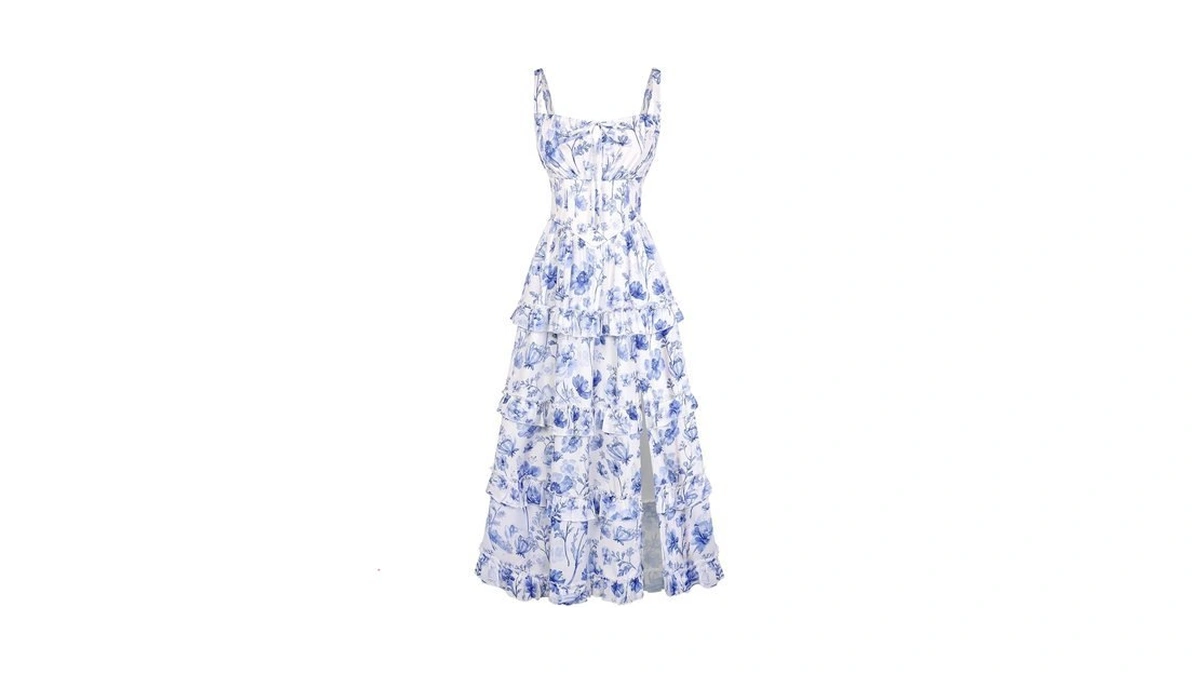 Women's Floral Corset Dress 2026 Summer Spring Wedding Guest Dresses