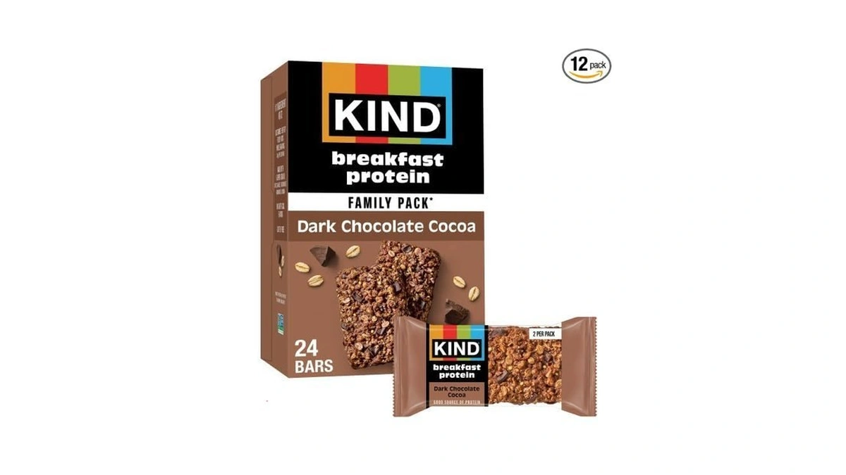 Kind Breakfast Protein Bars, Dark Chocolate Cocoa, Gluten Free, Low