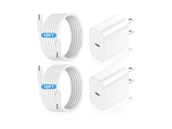 Iphone 17 16 15 Fast Charger Block And 10ft Usb