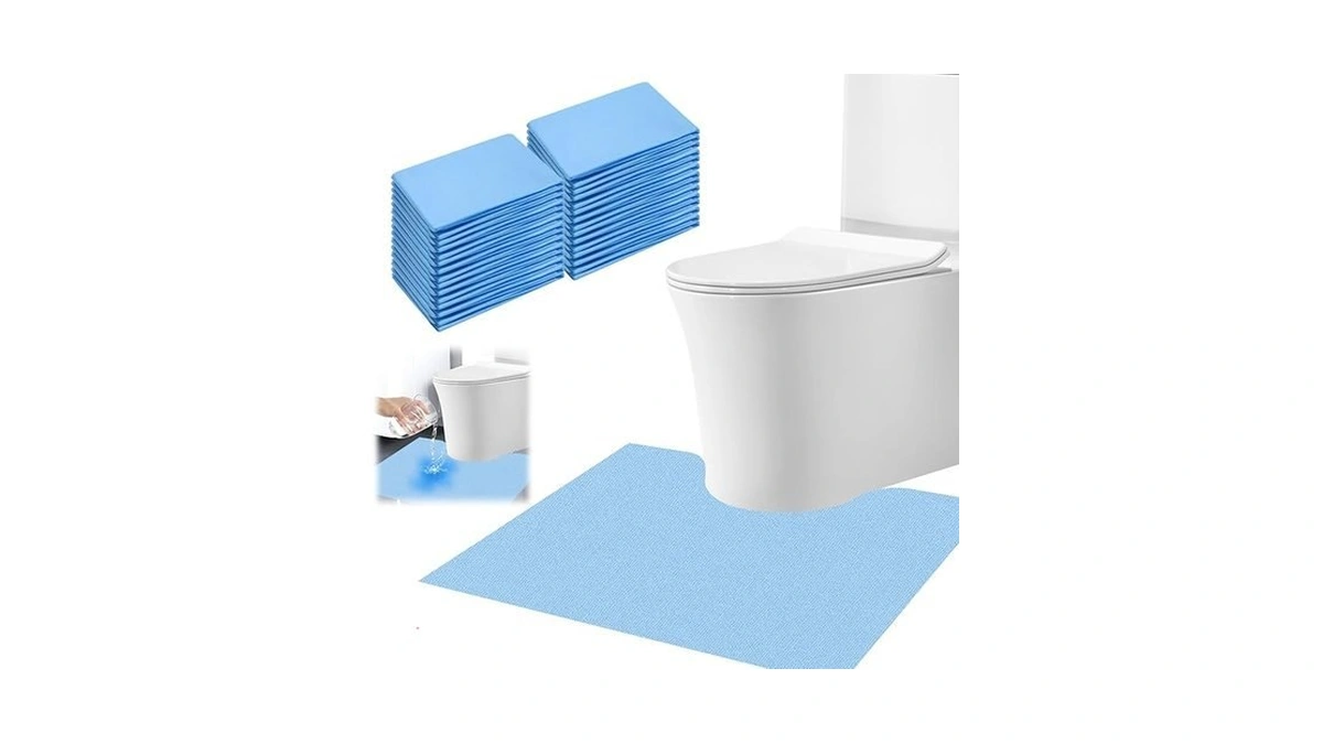 Abnaok 30 Pack Disposable Toilet Mats For A Hygienic &
