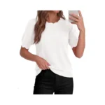Btfbm Short Sleeve Sweater For Women 2026 Spring Summer Knit
