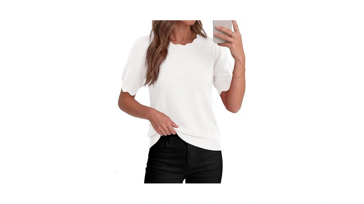 Btfbm Short Sleeve Sweater For Women 2026 Spring Summer Knit