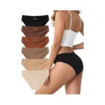 Wayiqe Women's Seamless Underwear Stretch Bikini Panties No Show Invisible