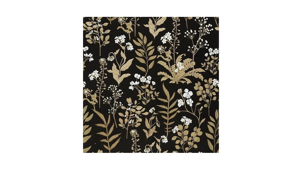 Abyssaly Vintage Floral Wallpaper Peel And Stick Boho, Black And