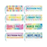 Beyumi 8pcs Back To School Watercolor Rainbow Magnetic Student Hall