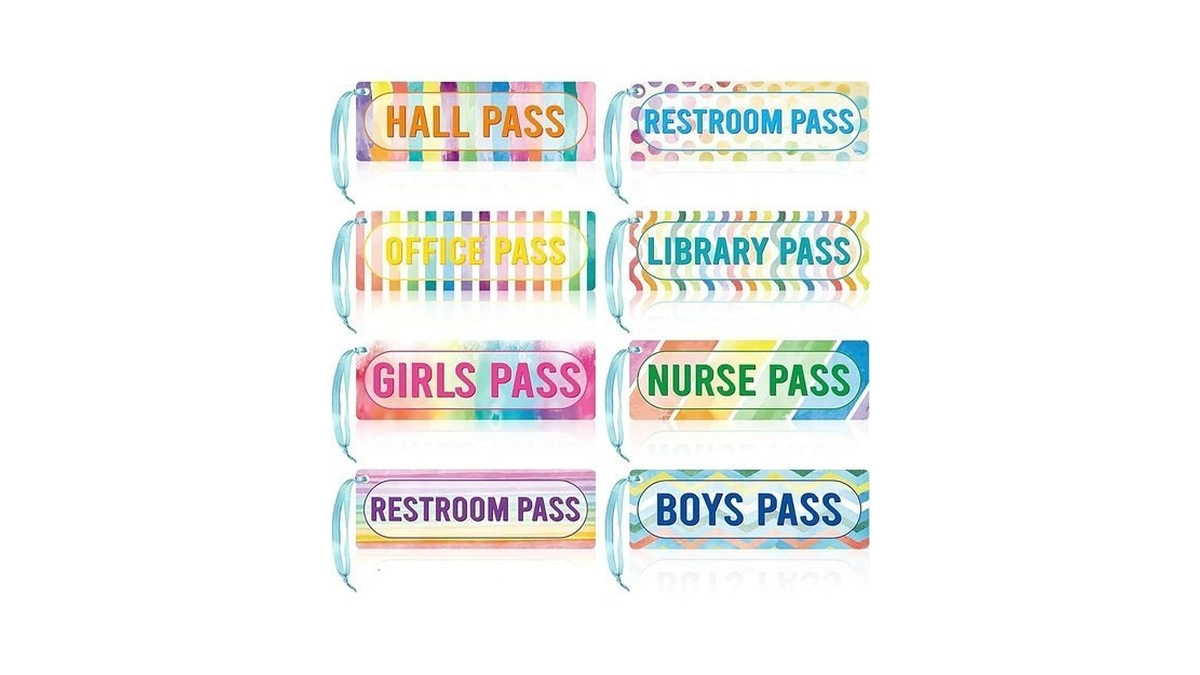 Beyumi 8pcs Back To School Watercolor Rainbow Magnetic Student Hall