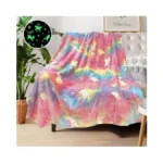 Comfar Unicorn Glow In The Dark Blankets For Girls, Kids