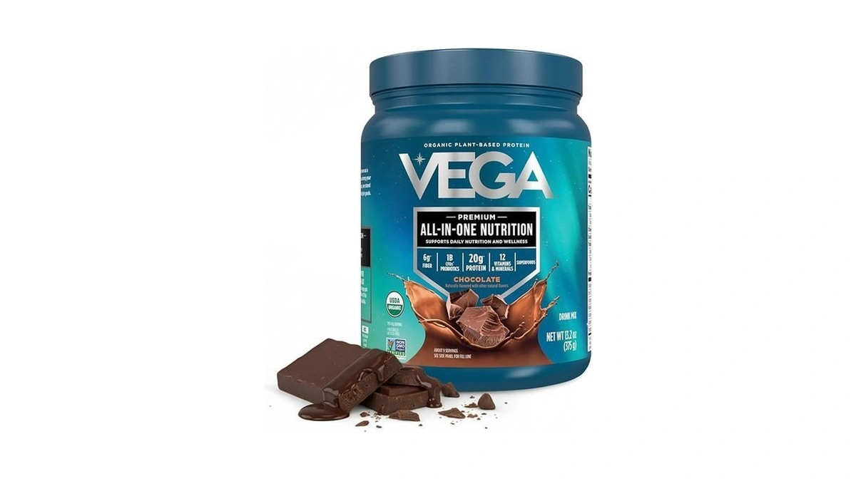 Vega All-in-one Nutrition Organic Vegan Protein Powder – Chocolate, 20g
