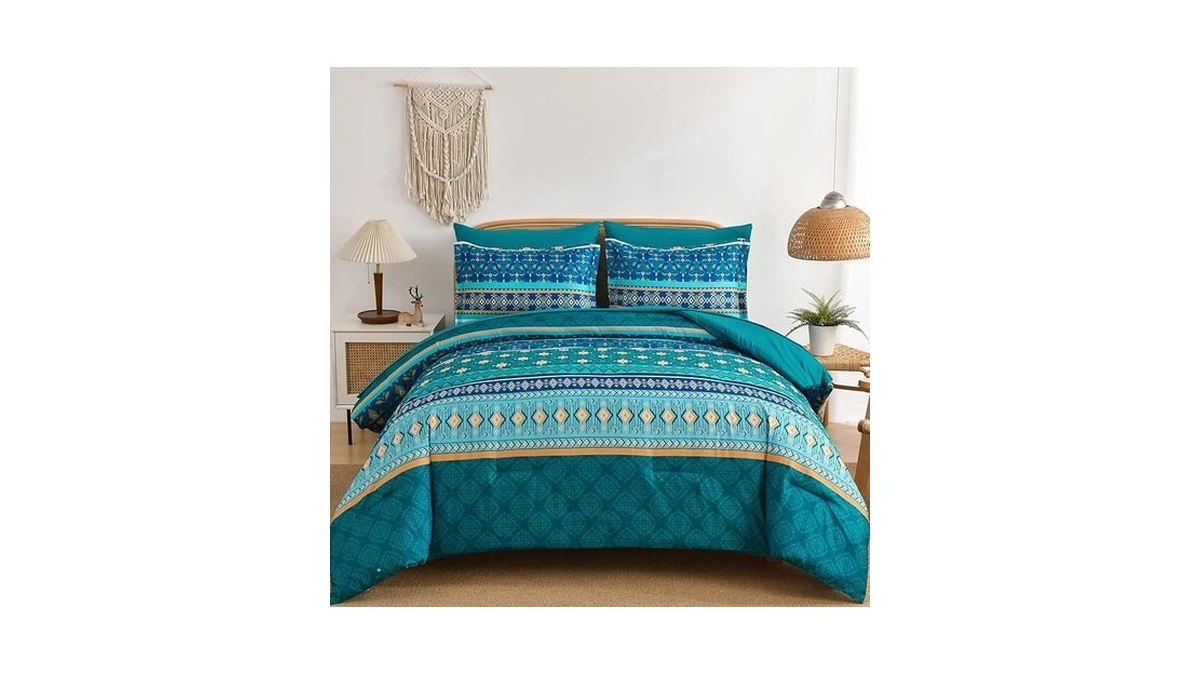 Comforter Set King Size Boho,7 Pieces Bohemian Bedding Comforter Set
