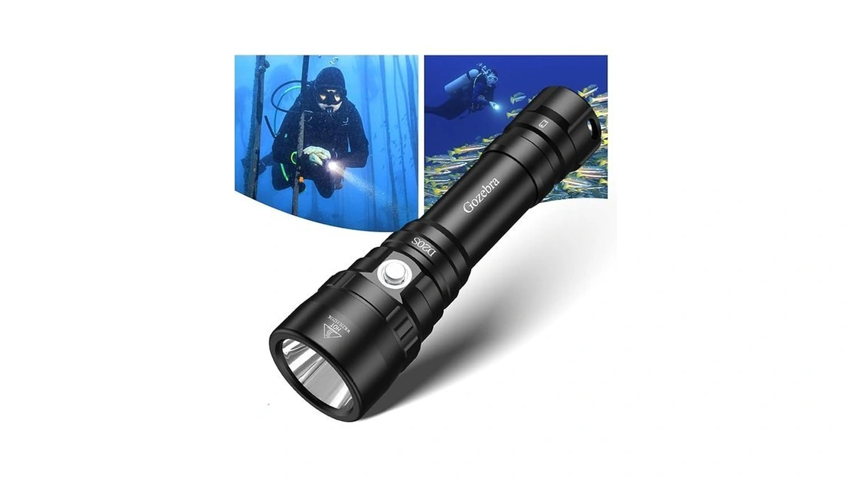 Gozebra D20s Scuba Diving Light, 2000 Lumens Waterproof Underwater Lights,