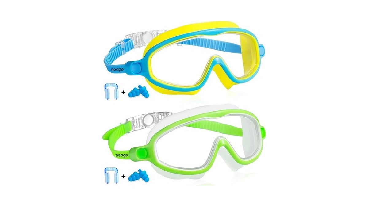 Goggles For Kids Swimming 2 Pack No Leaking Anti-fog Outer