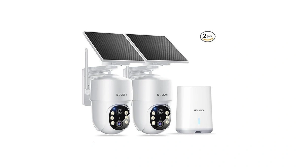 Soliom- 5mp Security Cameras Wireless Outdoor, No Subscription & Solar