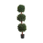 Pure Garden Artificial Tree - 5ft Faux Hedyotis Topiary Ball