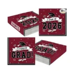 50 Pack Grad Napkins Graduation Decorations 2026, 6.5 X 6.5