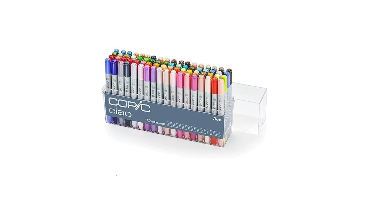 Copic Ciao, Alcohol Markers, 72 Colors, Dual Brush Tip Art