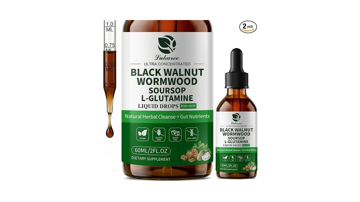 Lukaree (2 Pack) Wormwood Black Walnut Soursop Cleanse For Humans