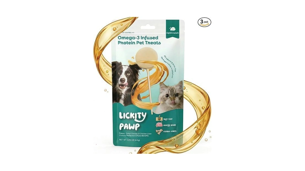 Opticrunch Premium Cat Treats | Omega 3 Fish Oil Infused