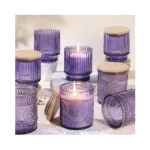 8 Pack 7oz Purple Glass Candle Jars Containers For Making