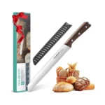 Haushof Bread Knife With Sheath, 8-inch Serrated Bread Knife For