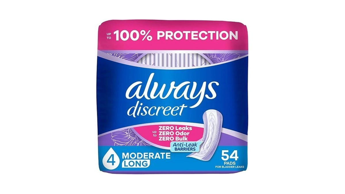 Always Discreet Adult Incontinence Pads For Women, Drier, 4 Drop