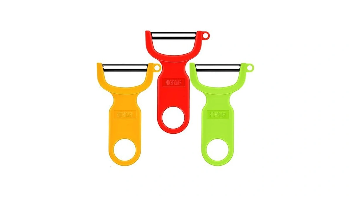 Original Vegetable Peeler Carbon Steel Blade 3-pack Red/green/yellow