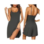 Ekouaer Womens Nightgown Pj Dress For Women Adjustable Spaghetti Chemise