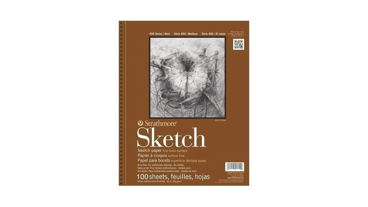 Strathmore 400 Series Sketch Pad, 5.5x8.5 Inch, 100 Sheets -