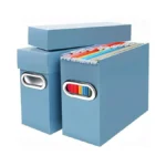 Naleyber File Organizer Box With Lid & Handle, Thickened Cardboard