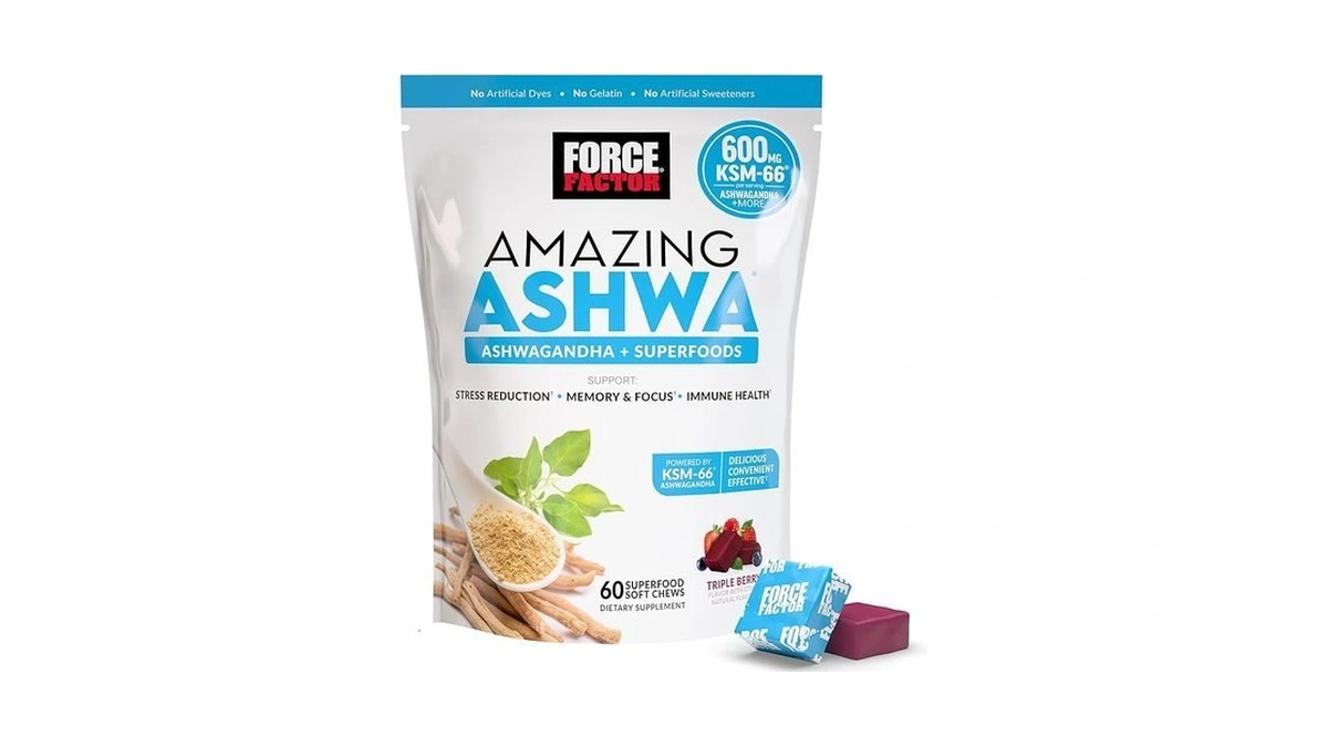 Force Factor Amazing Ashwa For Stress Relief, Memory, Focus, And