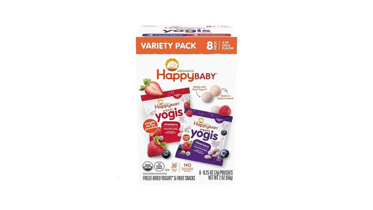 Happy Baby Organics Yogis Freeze-dried Yogurt And Fruit Snacks, Crawling