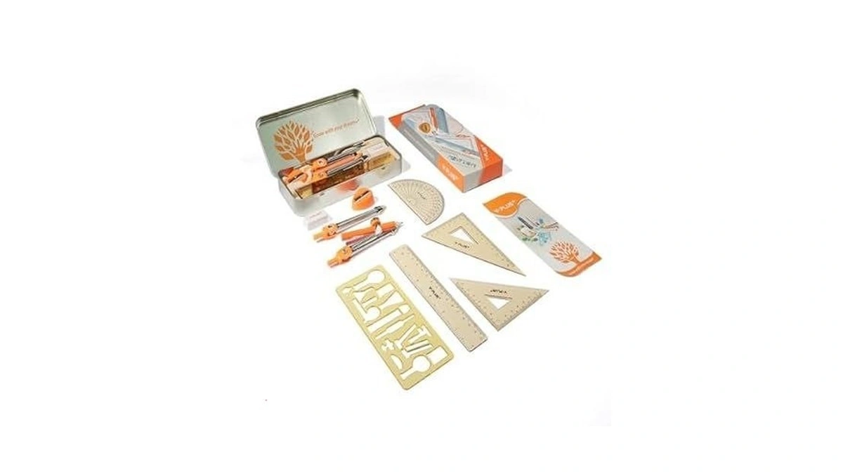 Yplus Geometry Set For Students, Math Protractor Compass, Box Of
