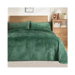 Luxury Velvet Quilt Set King Size 3 Pieces，soft Cozy Oversized