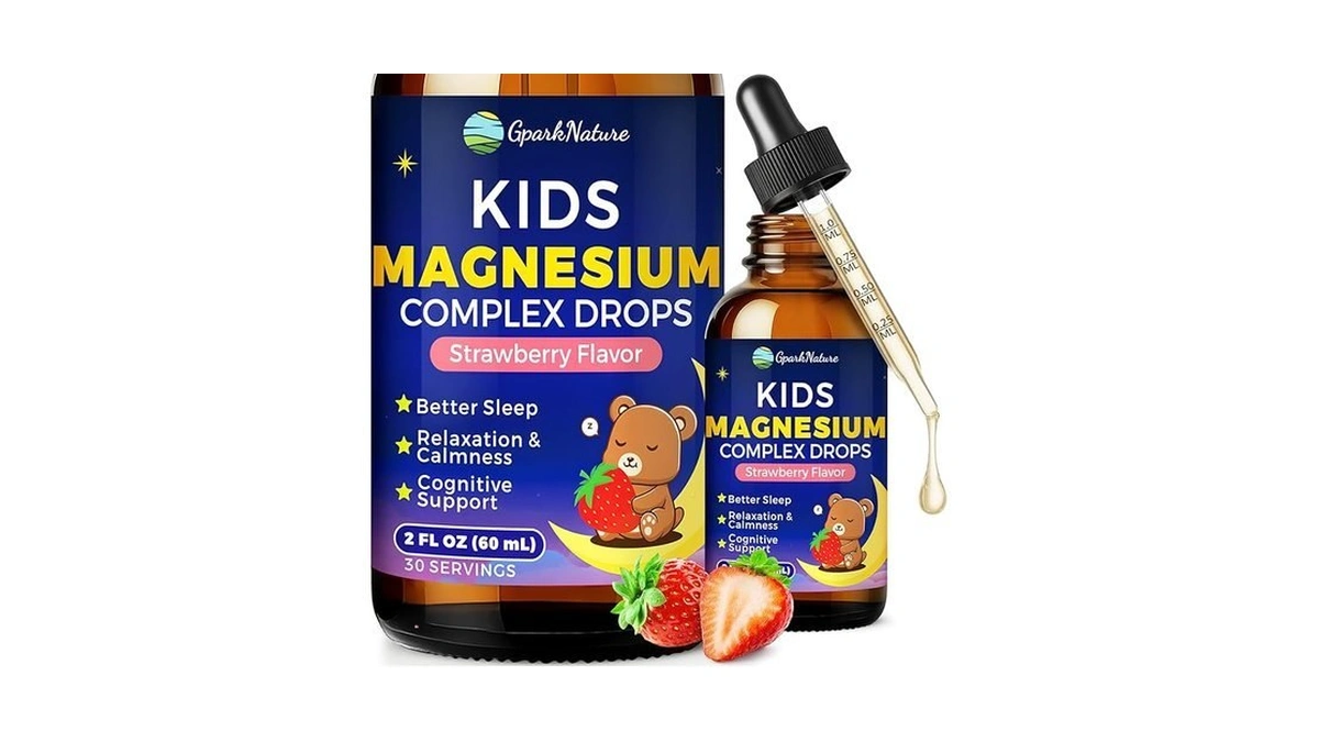 Kids Magnesium Liquid Drops - Magnesium Glycinate Liquid For Kids,