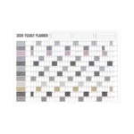 Yearly Wall Calendar With Holidays, Full Year Calendar One Page,